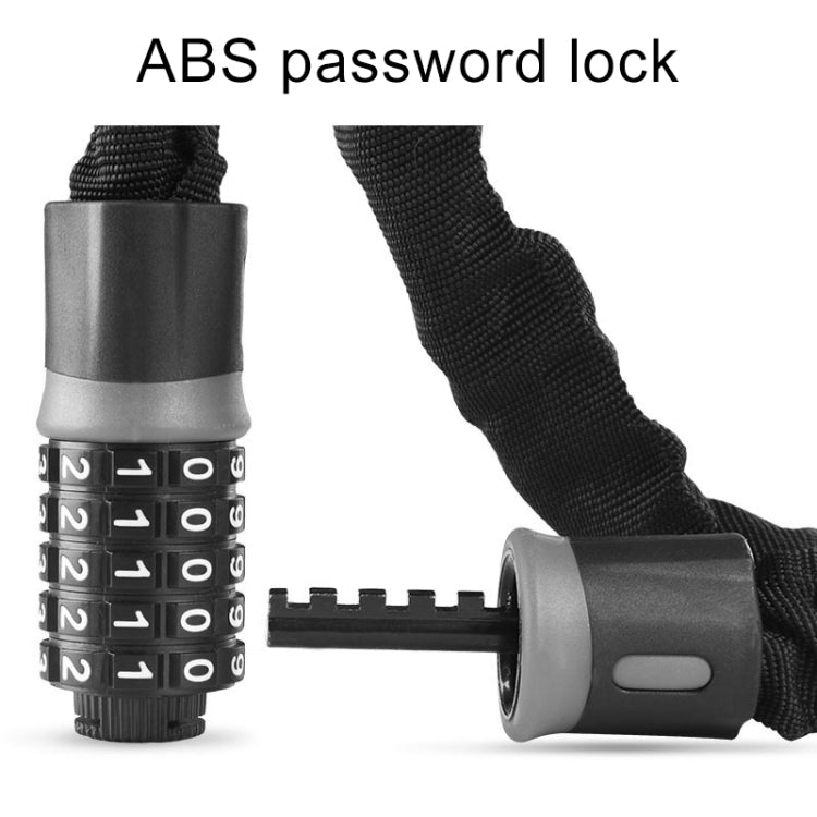 Motorcycles / Bicycle Chain Lock 5 Digit Password Anti-theft Password Lock, Length: 0.9m - Theft Protection by buy2fix | Online Shopping UK | buy2fix