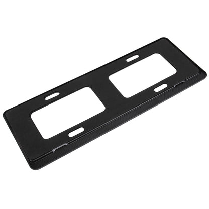 2 PCS Car License Plate Carbon Fiber Bracket Frame Holder Stand Mount(Black) - License Plate Covers & Frames by buy2fix | Online Shopping UK | buy2fix