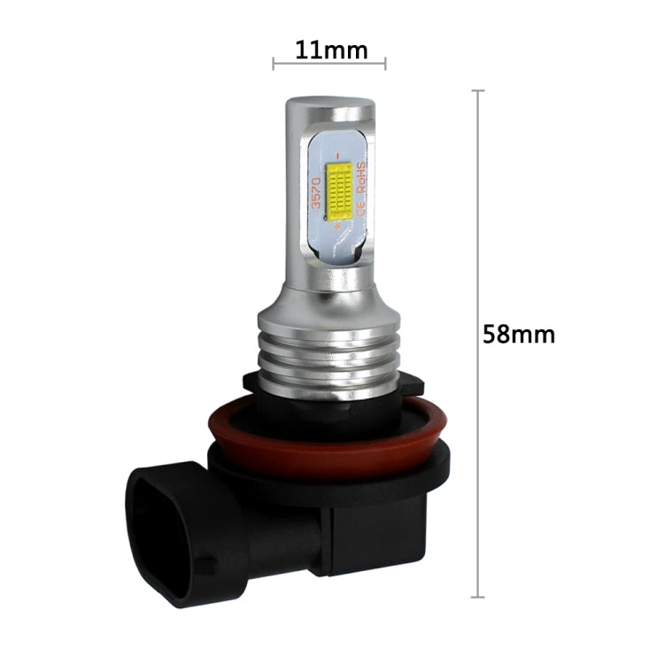 2 PCS H8/H11 72W 1000LM 6000-6500K Super Bright White Light Car Fog LED Bulbs, DC 12-24V - In Car by buy2fix | Online Shopping UK | buy2fix