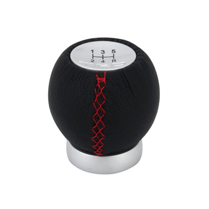 Universal Car Modified Shifter Black Leather Lever Manual 5-Speed Gear Shift Knob Adapter - Shift Knob by buy2fix | Online Shopping UK | buy2fix