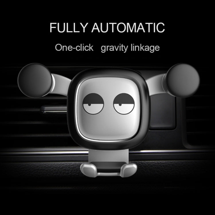 Big Eyes Pattern Gravity Cartoon Air Vent Car Mount Phone Holder(Black) - Car Holders by buy2fix | Online Shopping UK | buy2fix