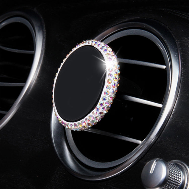 Car Diamond Magnetic Air Outlet Mobile Phone Holder (Colourful White) - Car Holders by buy2fix | Online Shopping UK | buy2fix