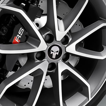 4 PCS Car-Styling Skull Pattern Wheel Hub Decorative Sticker, Diameter: 5.8cm - Decorative Sticker by buy2fix | Online Shopping UK | buy2fix