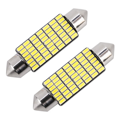 2 PCS 41mm DC12V / 1.2W / 6000K / 80LM 49LEDs SMD-3014 Car License Plate Light / Dome Light, with Decoder - Dome Lights by buy2fix | Online Shopping UK | buy2fix