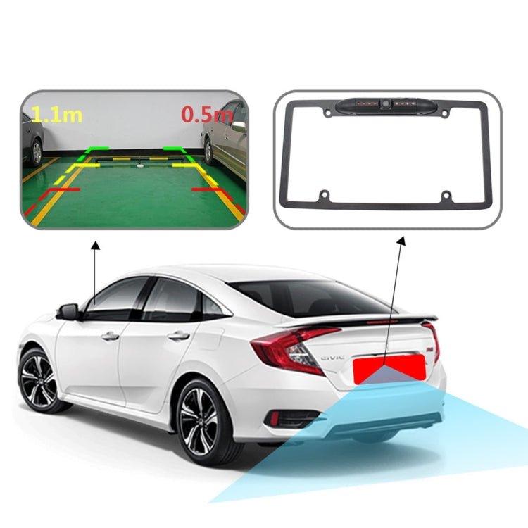 PZ422 America Car License Plate Frame 120 Degree Rear View Camera - In Car by buy2fix | Online Shopping UK | buy2fix