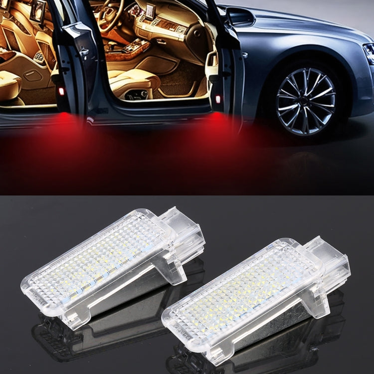 2 PCS LED Car DC 12V 1.5W Door Lights Lamps for Audi / Volkswagen(Red Light) - Door Lights by buy2fix | Online Shopping UK | buy2fix