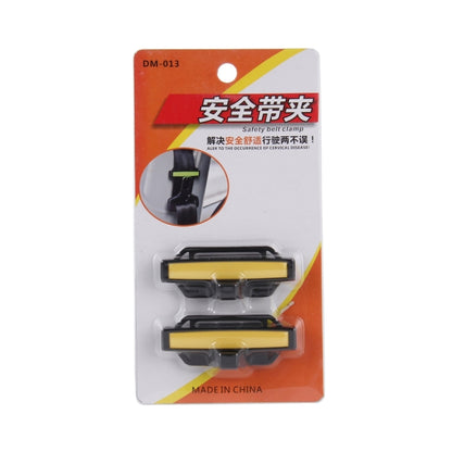 DM-013 2PCS Universal Fit Car Seatbelt Adjuster Clip Belt Strap Clamp Shoulder Neck Comfort Adjustment Child Safety Stopper Buckle(Yellow) - Seat Belts & Padding by buy2fix | Online Shopping UK | buy2fix