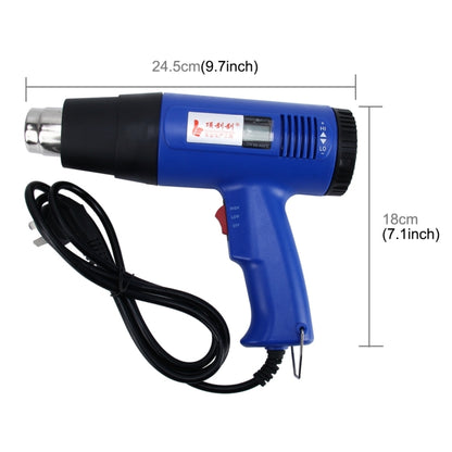 DINGGUAGUA 1800W Industrial Heavy Duty Professional Adjustable Temperature from 50 Degrees Celsius to 650 Degrees Celsius Heat Air Gun Tool with Temperature Display - Heat Guns by buy2fix | Online Shopping UK | buy2fix