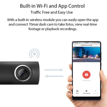 [HK Warehouse] Original Xiaomi Midrive D06 70 Mai Smart HD Night Vision 1080P Wireless Driving Dashcam 1S, EN Version - Car DVRs by buy2fix | Online Shopping UK | buy2fix