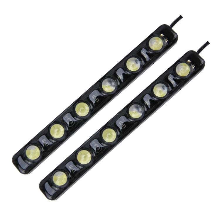 2 PCS 6W 180 LM 6000K DRL Daytime Running Light with 6 SMD-5050 Lamps, DC 12V(White Light) - In Car by buy2fix | Online Shopping UK | buy2fix