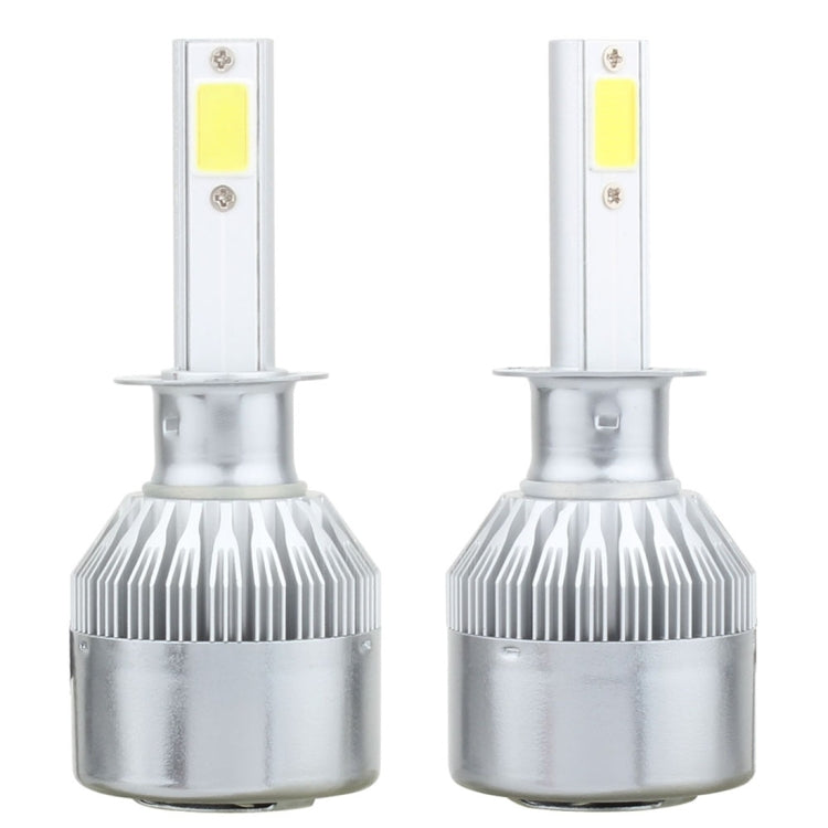 2 PCS  H1 18W 1800 LM 6000K IP68 Canbus Constant Current Car LED Headlight with 2 COB Lamps, DC 9-36V(White Light) - LED Headlamps by buy2fix | Online Shopping UK | buy2fix