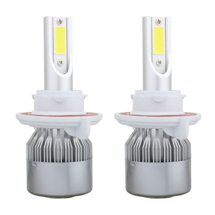 2 PCS  H13 18W 1800 LM 6000K IP68 Canbus Constant Current Car LED Headlight with 2 COB Lamps, DC 9-36V(White Light) - In Car by buy2fix | Online Shopping UK | buy2fix
