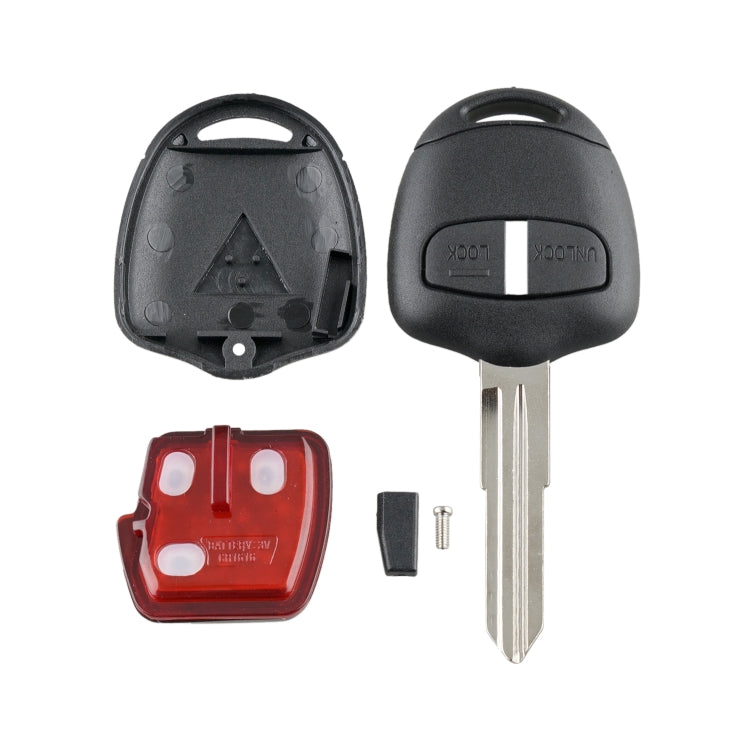 For MITSUBISHI 2 Buttons Intelligent Remote Control Car Key with 46 Chip & Battery & Right Slot, Frequency: 433MHz - In Car by buy2fix | Online Shopping UK | buy2fix