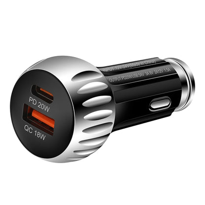 ACC-310 PD 20W + QC3.0 38W Dual Ports Fast Charging Car Charger (Black) - In Car by buy2fix | Online Shopping UK | buy2fix