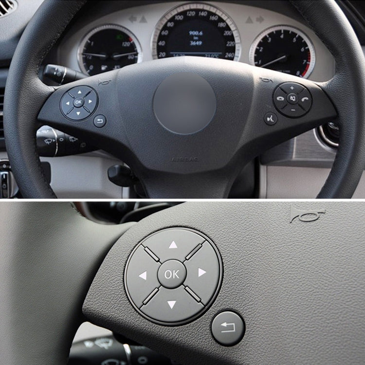 1 Pair Car Steering Wheel Switch Buttons Panel for Mercedes-Benz W204 2007-2014, Left Driving(Black) - In Car by buy2fix | Online Shopping UK | buy2fix