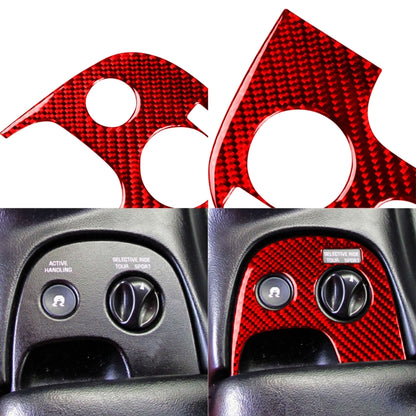 Carbon Fiber Car Traction Control Sticker for Chevrolet Corvette C5 1998-1999, Left Drive (Red) - In Car by buy2fix | Online Shopping UK | buy2fix