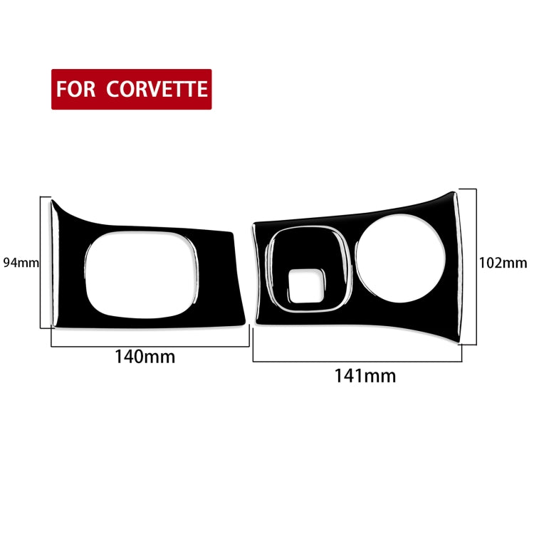For Chevrolet Corvette C5 1998-2004 Car Key Panel + Headlight Switch Decorative Sticker, Left Drive - In Car by buy2fix | Online Shopping UK | buy2fix