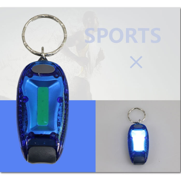 Multifunctional Portable Bicycle Taillight Helmet Light Running Warning Light Luminous Keychain (Blue) - Taillights by buy2fix | Online Shopping UK | buy2fix