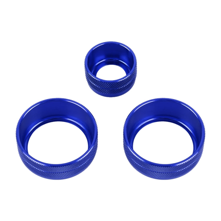 3 PCS Car Metal Air Conditioner Knob Case for BMW X1 / X2 / GT (Blue) - In Car by buy2fix | Online Shopping UK | buy2fix