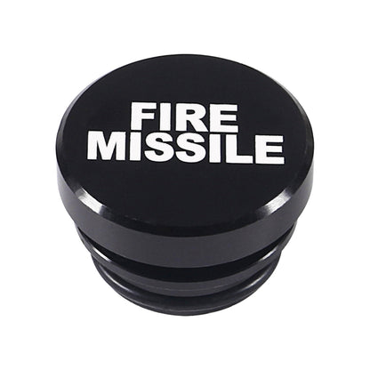 2 PCS Car / Motorcycle FIRE MISSILE Letter Metal Cigarette Lighter Dust Cover (Black) - In Car by buy2fix | Online Shopping UK | buy2fix