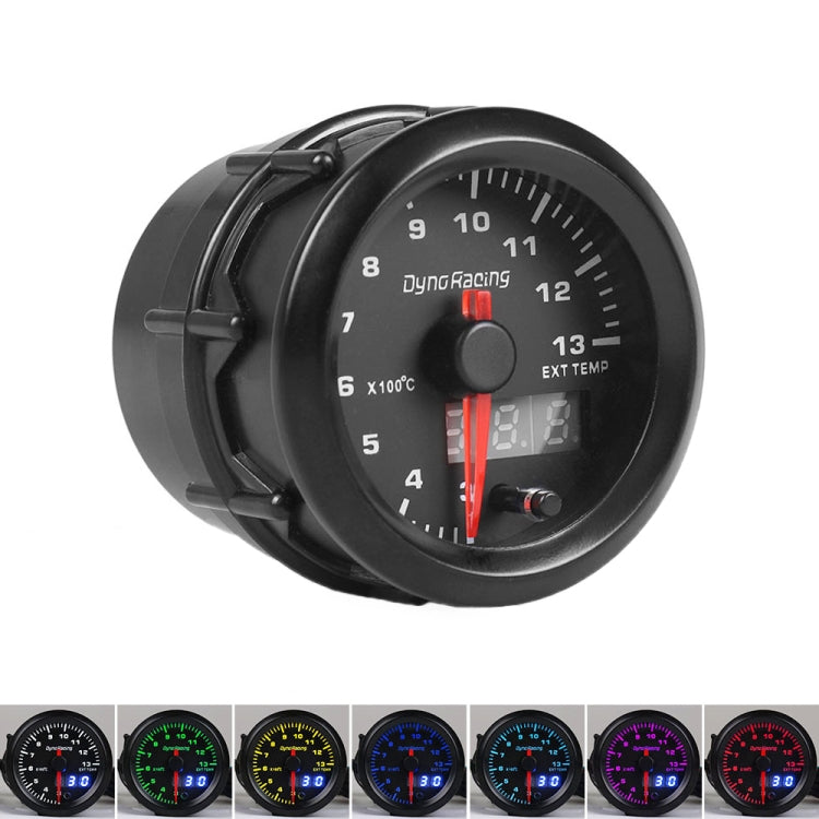Car Universal 52mm Digital Display LED LCD Colorful Exhaust Temperature Gauge - In Car by buy2fix | Online Shopping UK | buy2fix
