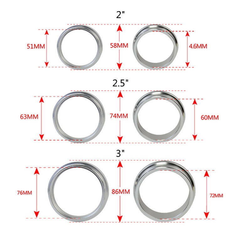 2.0 inch Car Exhaust V-band Clamp with Flange - In Car by buy2fix | Online Shopping UK | buy2fix