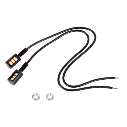 1 Pair DC12V 0.4W 3LEDs SMD-5630 Car / Motorcycle License Plate Light, Cable Length: 27cm (Yellow Light) - In Car by buy2fix | Online Shopping UK | buy2fix