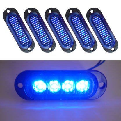 5 PCS MK-087 Car / Truck 4LEDs Side Marker Indicator Lights Bulb Lamp (Blue Light) - In Car by buy2fix | Online Shopping UK | buy2fix