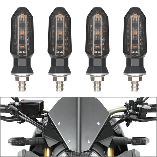 4 PCS MK-200 3LED Highlight Motorcycle Turn Signal Light (Black) - In Car by buy2fix | Online Shopping UK | buy2fix