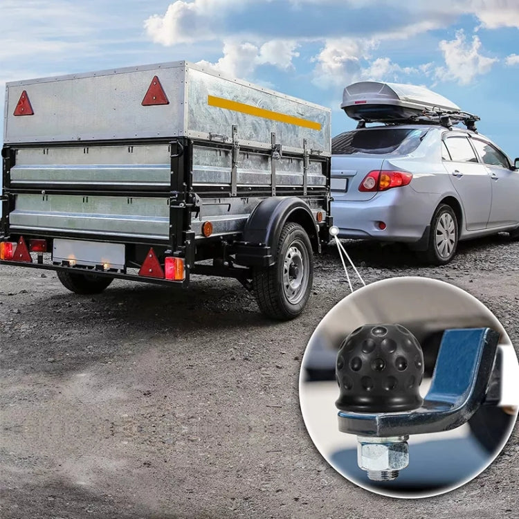 2 in 1 / Set Car Truck Tow Ball Cover Cap Towing Hitch Trailer Towball Protection - In Car by buy2fix | Online Shopping UK | buy2fix