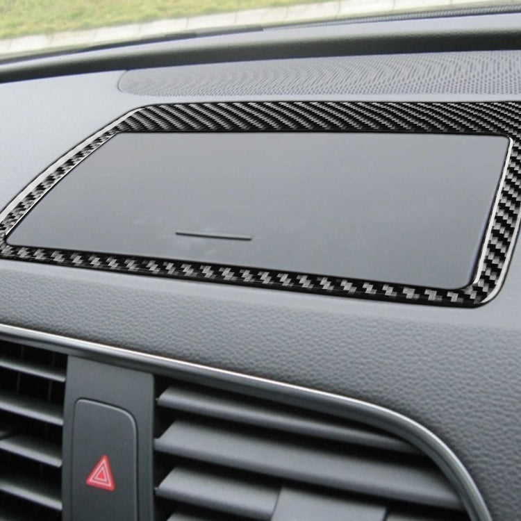 Carbon Fiber Car Navigation Frame Decorative Sticker for Audi Q3 2013-2018,Left and Right Drive Universal - In Car by buy2fix | Online Shopping UK | buy2fix