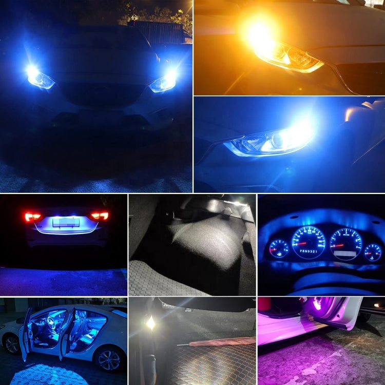 4pcs T10 DC12V /  0.84W / 0.07A / 150LM Car Clearance Light 5LEDs SMD-3030 Lamp Beads with lens (Blue Light) - In Car by buy2fix | Online Shopping UK | buy2fix