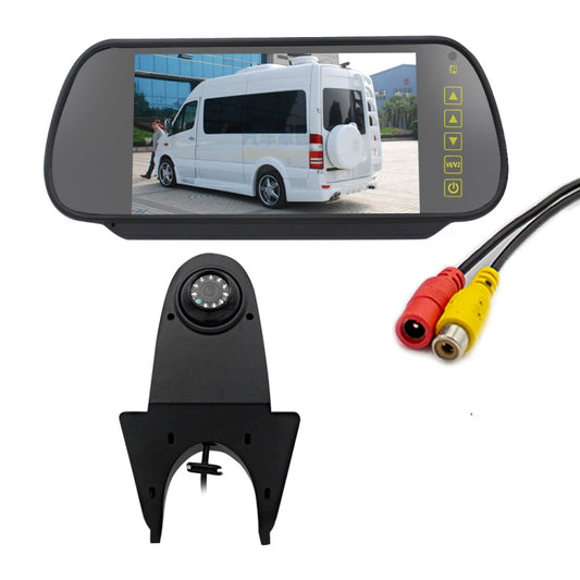 PZ506 Car Waterproof Reversing View Camera + 7 inch Rearview Monitor for Mercedes Benz - In Car by buy2fix | Online Shopping UK | buy2fix
