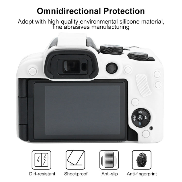 For Canon EOS R10 Soft Silicone Protective Case (White) - Camera Accessories by buy2fix | Online Shopping UK | buy2fix