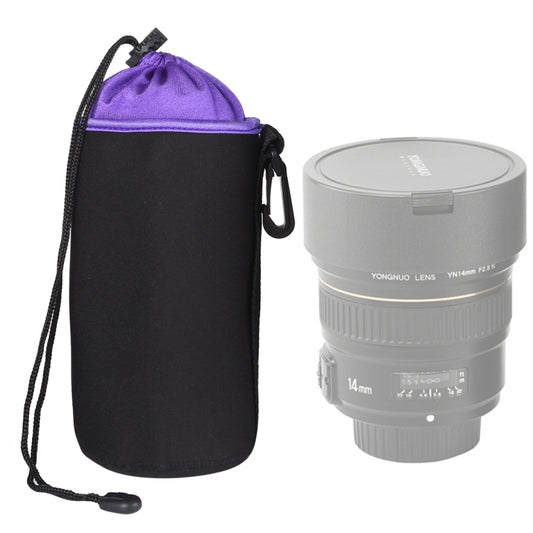 SLR Camera Lens Bag Micro Single Lens Bag Lens Inner Bile Bag Waterproof Protective Case Plus Velvet Thickening, Diameter: 10cm, Height: 14cm(Purple) - Camera Accessories by buy2fix | Online Shopping UK | buy2fix