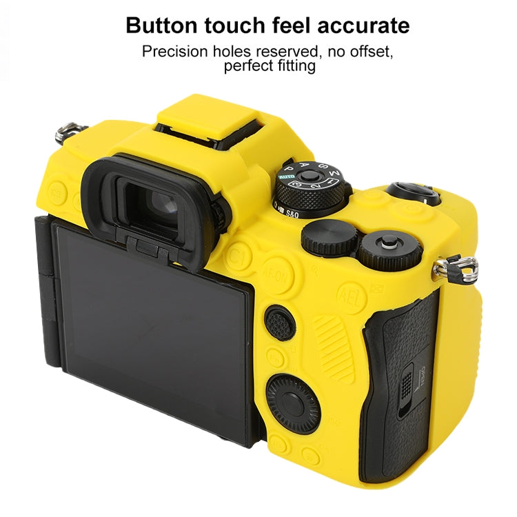 For Sony ILCE-7RM5 / Alpha 7R V Soft Silicone Protective Case (Yellow) - Protective Case by buy2fix | Online Shopping UK | buy2fix