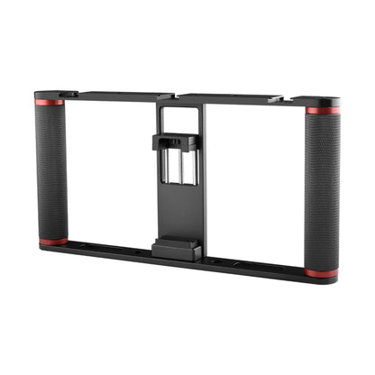 YELANGU PC05 YLG0909B Vlogging Live Broadcast Smartphone Metal Cage Video Rig Filmmaking Recording Handle Stabilizer Bracket for iPhone, Galaxy, Huawei, Xiaomi, HTC, LG, Google, and Other Smartphones(Black) - Stand by YELANGU | Online Shopping UK | buy2fix