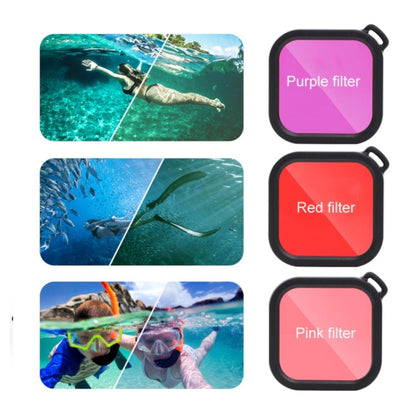 For GoPro HERO8 Black 45m Waterproof Housing Protective Case with Buckle Basic Mount & Screw & (Purple, Red, Pink) Filters & Floating Bobber Grip & Strap & Anti-Fog Inserts (Black) - DJI & GoPro Accessories by buy2fix | Online Shopping UK | buy2fix