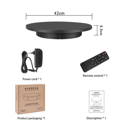 42cm Electric Rotating Display Stand Video Shooting Props Turntable, Load: 100kg, Plug-in Power, US Plug(Black) - Camera Accessories by buy2fix | Online Shopping UK | buy2fix