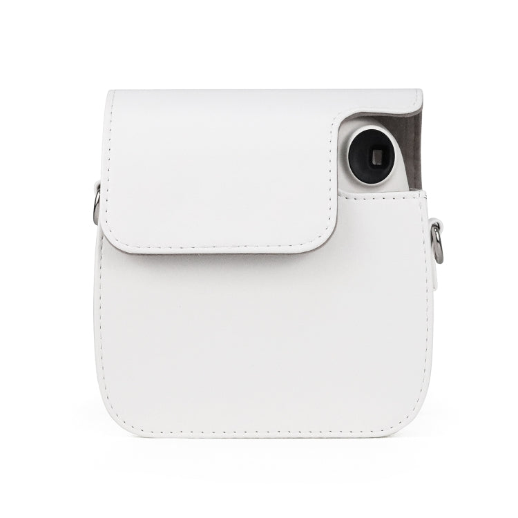 Retro Full Body PU Leather Case Camera  Bag with Strap for FUJIFILM instax mini 7+ (White) - Camera Accessories by buy2fix | Online Shopping UK | buy2fix