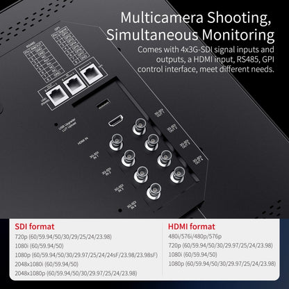 SEETEC ATEM215S 21.5 inch  3G-SDI HDMI Full HD 1920x1080 Multi-camera Broadcast Monitor(EU Plug) - Camera Accessories by SEETEC | Online Shopping UK | buy2fix