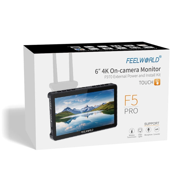 FEELWORLD F5 Pro V4 6 inch Touch Screen DSLR Camera Field Monitor 3D LUT 4K HDMI Input Output Tilt Arm - Camera Accessories by FEELWORLD | Online Shopping UK | buy2fix