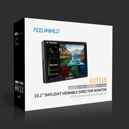 FEELWORLD LUT11S 10.1 inch Ultra High Bright 2000nit Touch Screen DSLR Camera Field Monitor, 3G-SDI 4K HDMI Input Output 1920 x 1200 IPS Panel(AU Plug) - On-camera Monitors by FEELWORLD | Online Shopping UK | buy2fix