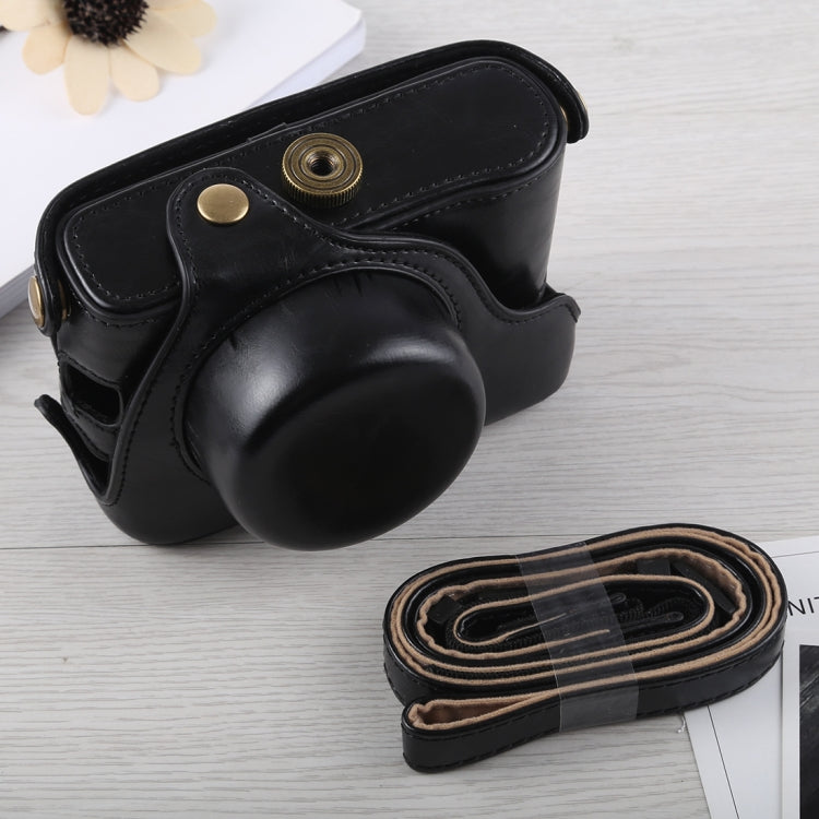 Full Body Camera PU Leather Case Bag with Strap for Fujifilm X100F (Black) - Camera Accessories by buy2fix | Online Shopping UK | buy2fix