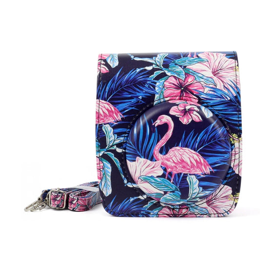 Flamingo Pattern PU Leather Protective Camera Case Bag For FUJIFILM Instax Mini90 Camera - Camera Accessories by buy2fix | Online Shopping UK | buy2fix