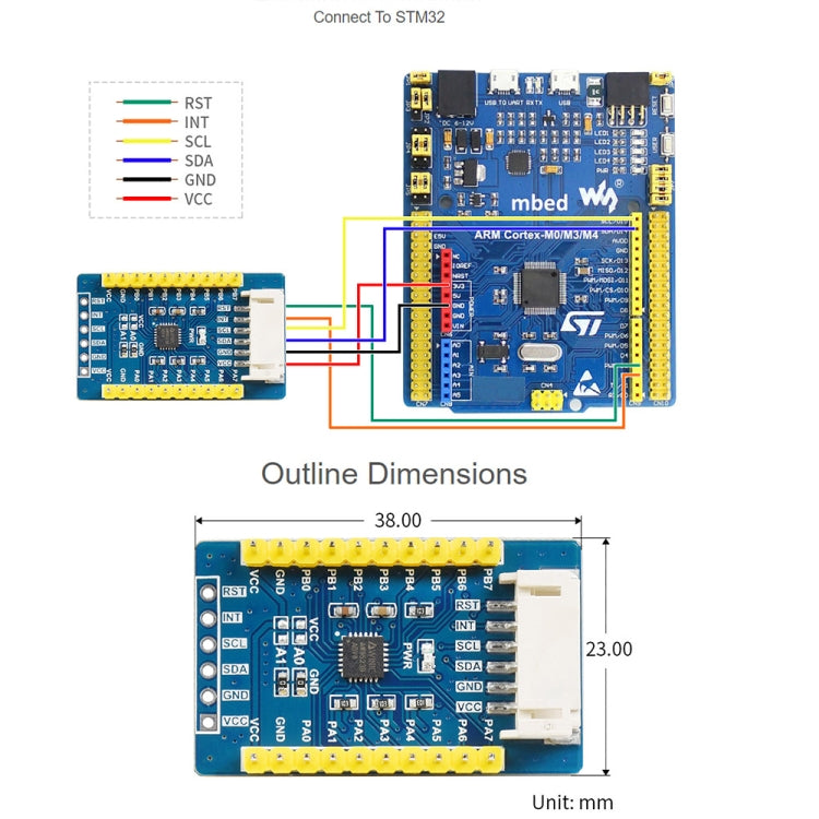 Waveshare AW9523B IO Expansion Board, I2C Interface, Expands 16 I/O Pins - Modules Expansions Accessories by WAVESHARE | Online Shopping UK | buy2fix