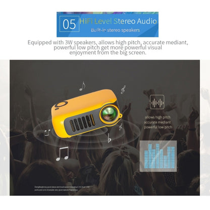 A2000 Portable Projector 800 Lumen LCD Home Theater Video Projector, Support 1080P, UK Plug (Black) - Consumer Electronics by buy2fix | Online Shopping UK | buy2fix