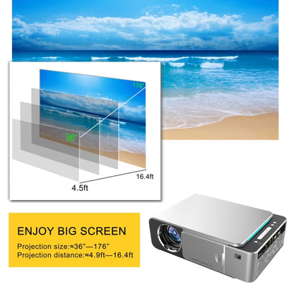 T6 2000ANSI Lumens 1080P LCD Mini Theater Projector, Phone Version, UK Plug(Silver) - Consumer Electronics by buy2fix | Online Shopping UK | buy2fix