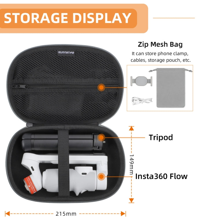 Portable Storage Bag Box For DJI OSMO Mobile Series / Insta360 Flow / ZHIYUN / FEIYU(Grey) -  by Sunnylife | Online Shopping UK | buy2fix