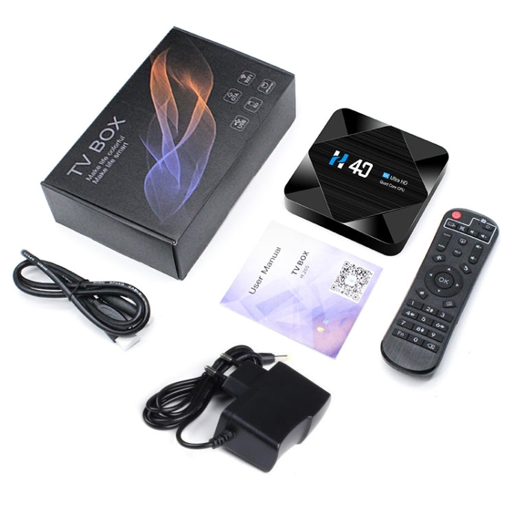 H40 4K Ultra HD Smart TV BOX Android 10.0 Media Player with Remote Control, Quad-core, RAM: 4GB, ROM: 64GB(AU Plug) - Amlogic S905 by buy2fix | Online Shopping UK | buy2fix